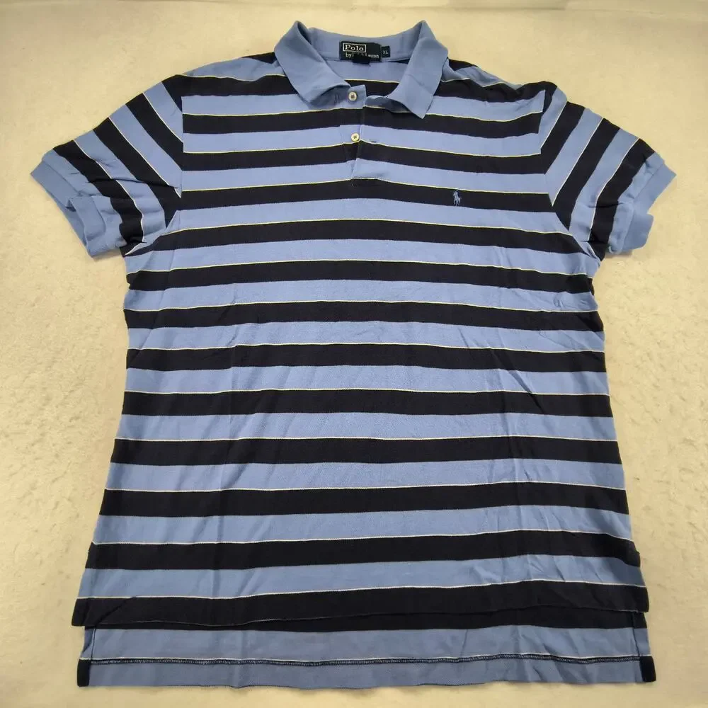 Polo by Ralph Lauren Casual Collared Polo Shirt Mens Size Extra Large XL Blue